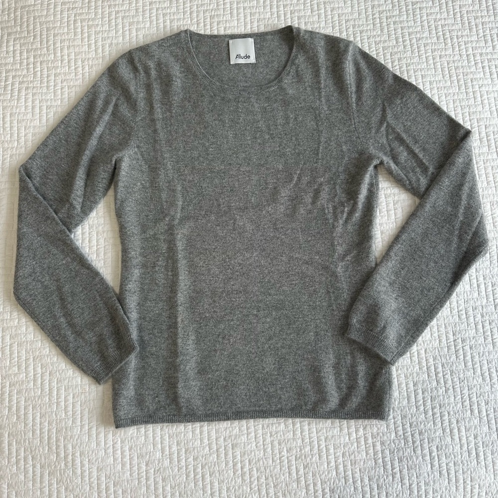 Allude Grey Cashmere Sweater Size L